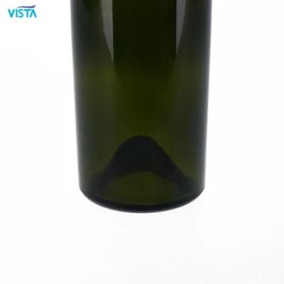 1750ml Antique Green Wine Glass Bottle with Cork Cap