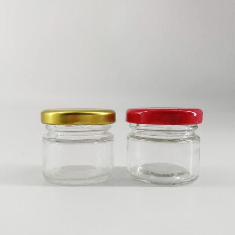 Small Saffron Glass Jar 25ml Jam Honey Jar