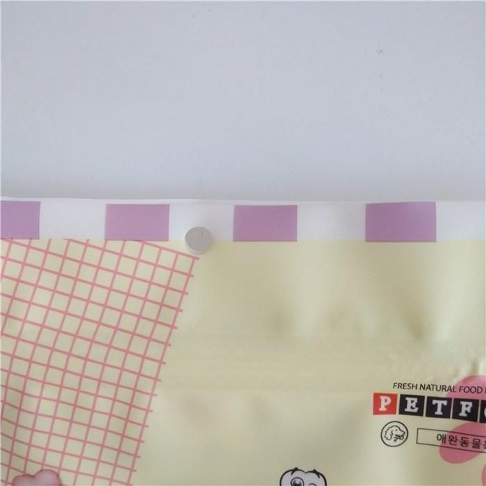 Custom Print Wholesale Ziplock Laminated Plastic Bags Dog/ Pet Food Packaging Bag with Clear Window