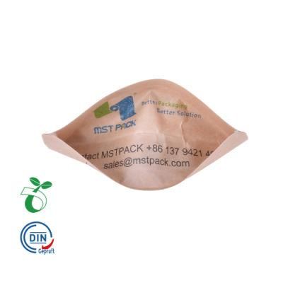 Biodegradable Ziplock Packaging Bags Eco Friendly Compostable Food Packaging Recycle Craft Paper Bags with Window