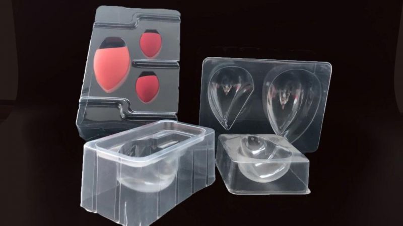 Customized Clear Beauty Packaging Plastic Cosmetic Box with Blister Inner Tray