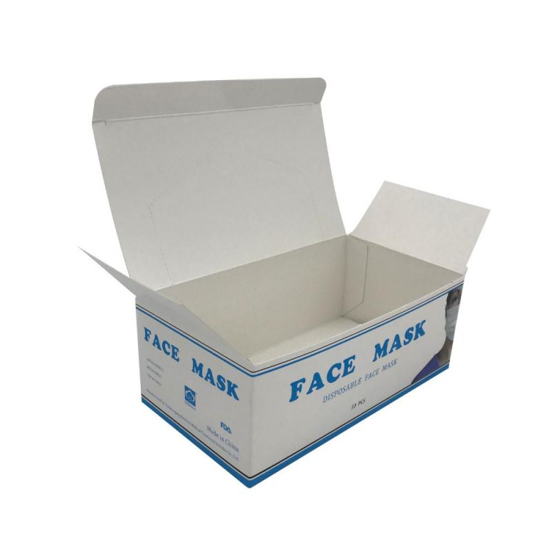 Non Woven Fabric Face Mask Packaging Paper Box for Medical Packaging