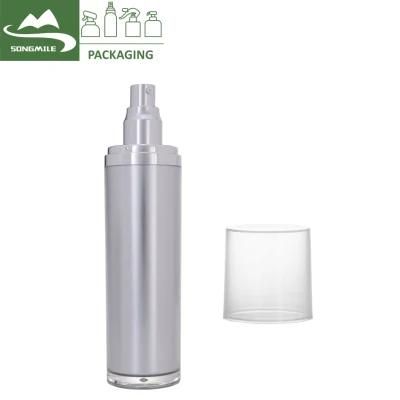 Colorful Round Plastic Airless Pump Bottle for Cosmetic Package