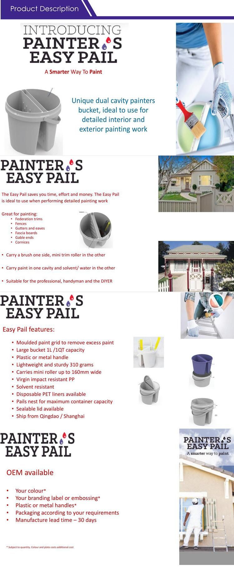 Paint Accessories Professional Unique PP Paint Cup Paint Bucket