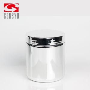 Us Hot Selling HDPE Nutrition Package Plastic Silver Chromed Canister Bottle