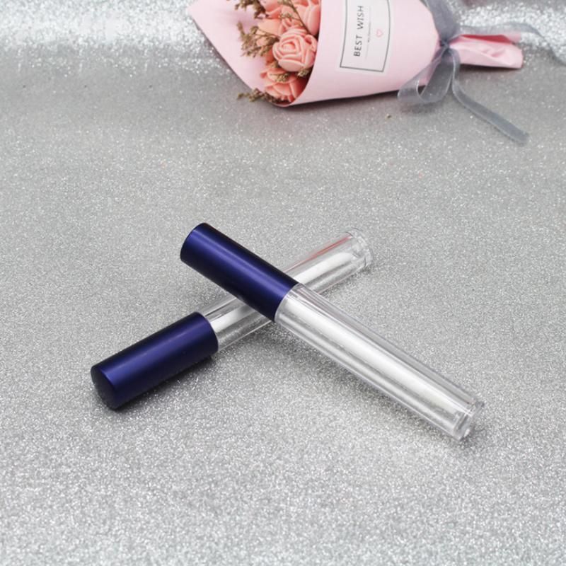 4ml High Quality Blue Black Round Low MOQ in Stock Ready to Ship Clear Empty Lipgloss Tubes Empty Lip Gloss Tube