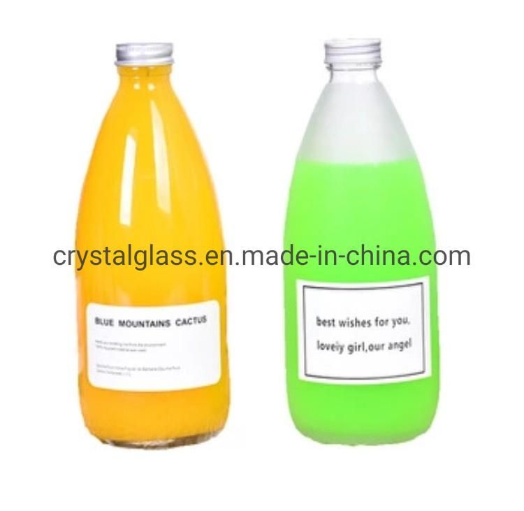 Custom Round Juice Glass Bottle 500ml Liquor Empty Glass Bottle for Juice