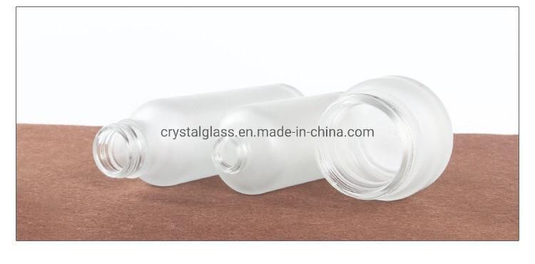 50ml 110ml 150ml White Glass Cosmetic Bottle for Body Lotion