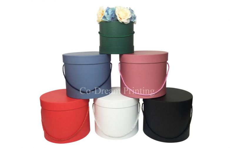 Flower Round Cardboard Packaging Box