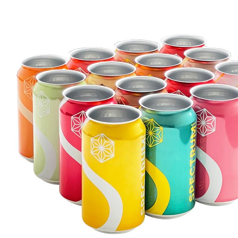 355ml Customized Color Printing Aluminum Cans with Easy Open Cover Lid for Beer Soda Milk Beverage Drinks