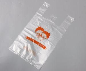 Supermarket Plastic Clear Bag Vest Handles Bags Singlet T Shirt Shopping Plastic Bags with Own Logo