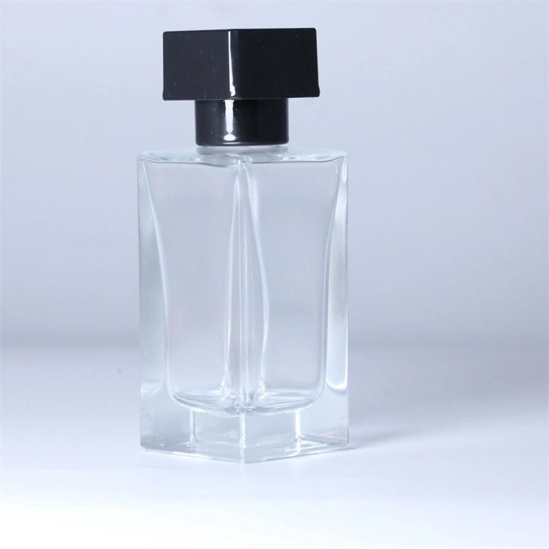 Wholesale Low MOQ Empty Square Glass Perfume Spray Bottle 50ml for Men Women