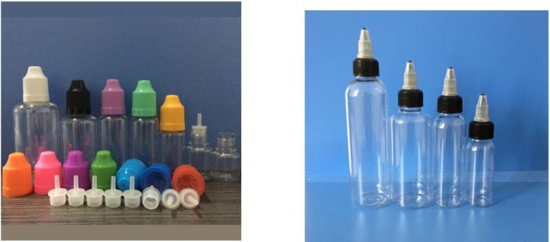 10ml 15ml 30ml 50ml 60ml 100ml 120ml Pet Plastic Squeeze Bottle/Clear Plastic Dropper Bottle /Clear Eliquid Plastic Bottles with Black Lid V3 E Liquid Bottle