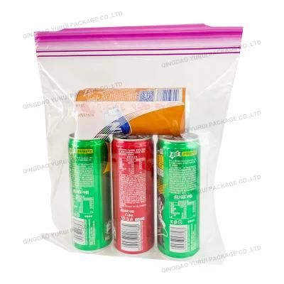 PE Food Storage Gallon Bag Double Zipper Easy Open Grip Seal Leakproof Food Packing Storage Poly Bag