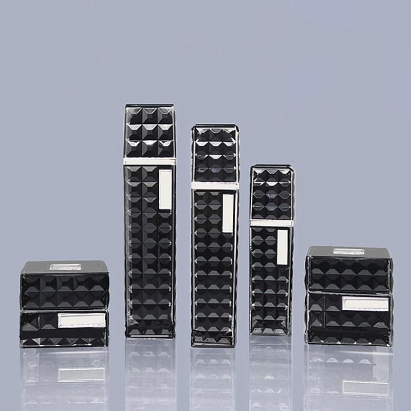 in Stock Hot Selling Private Label Square Plastic Acrylic 30g 50g Skincare Packaging Set Luxury Cosmetic Face Cream Jar