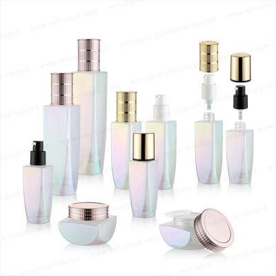 Glass Container 15g 30g 50g for Skincare Pink Color Cosmetic Packaging for Face Care