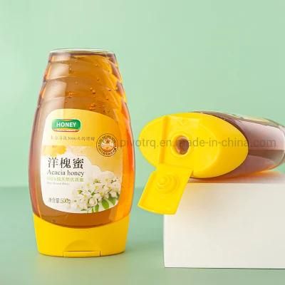 500g Pet Honey Jam Bottle with Silicone Valve for Honey Syrup