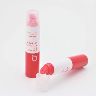 Custom Logo Empty Plastic Cosmetic Container Packaging Clear Squeeze Lip Gloss Tube