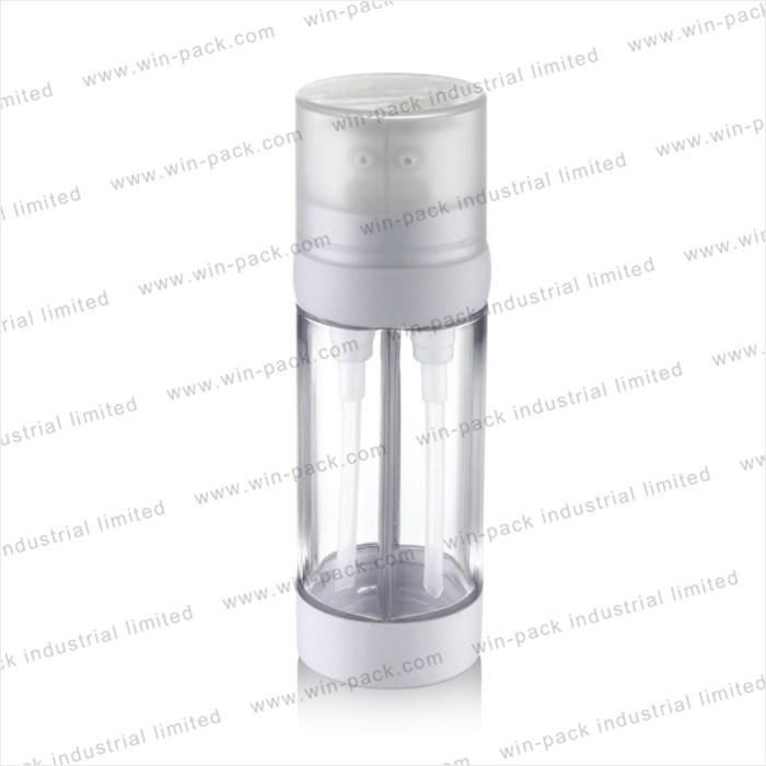 Winpack Hot Product Cosmetic 20ml Acrylic Double Chamber Tube Bottle Clear Cap 20ml*2 Empty Lotion Tubes Clear Lotion Pump Sprayer Bottles for Sale