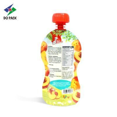 China Packaging Products Four Layers Material Mushroom Cap Beverage Pacakging Stand up Pouch with Spout