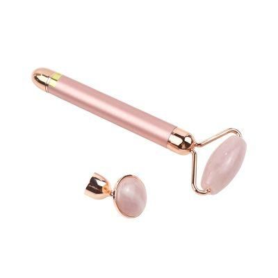 Nature Cosmetic Face Massager Rose Quartz Guasha Massage Set