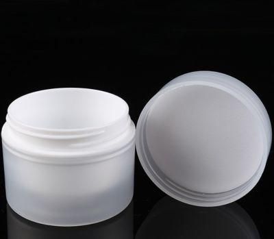 50g 100g White Color Face Cream Bottle PP Plastic Double Wall Container Face Cream Bottle Jar