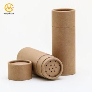 Custom Made Eco Cardboard Shaker Kraft Paper Tube Spice Salt Packaging for Powder