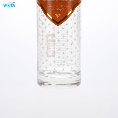 750ml Peach Liquor High Flint Glass Bottle with Decal with Screw Cap