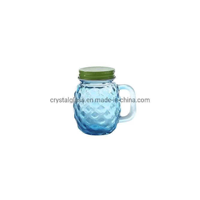 OEM Printing Glass Mason Jar with Handle