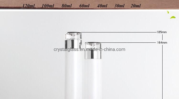 80ml 100ml 120ml Pearl White Cosmetic Bottle in Store