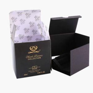 Black Gold Hot Stamping Logo Rigid Paper Box Closure for Perfume Packaging Gift Box