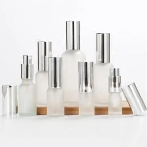 20ml 40ml 60ml 80ml 100ml 120ml White Glass Cosmetic Spray Pump Bottle