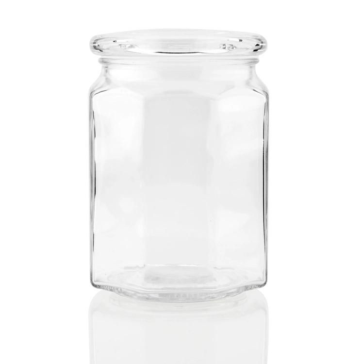 2300 Ml Matel Cover Glass Storage Jar for Grain and Portable