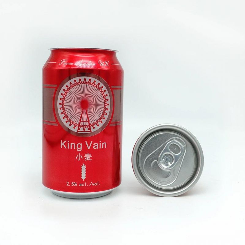 Printed Standard Sleek 330ml Beer Cans and 202 Sot Lids for Craft Brewery and Breweries with Canning Machine Line