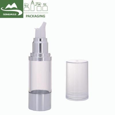 Cosmetic Transparent Plastic Pump Spray Airless Bottle