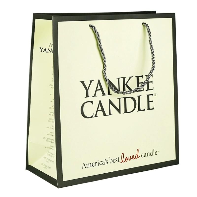 Light Yellow Color Printing Yankee Candle Package Paper Bag