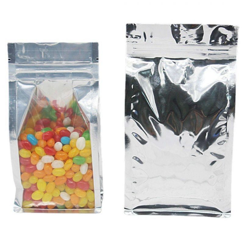 Clear Quad Seal Stand up Zipper Food Packaging Bag