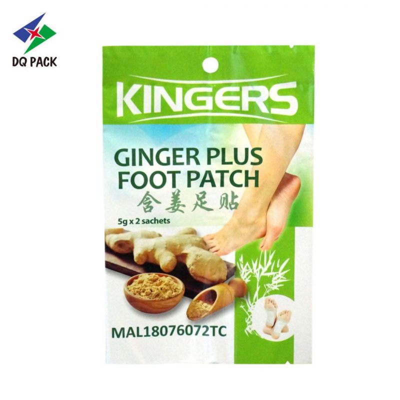 Customzied Printing Three Side Seal Bag Ginger Plus Foot Patch Bag