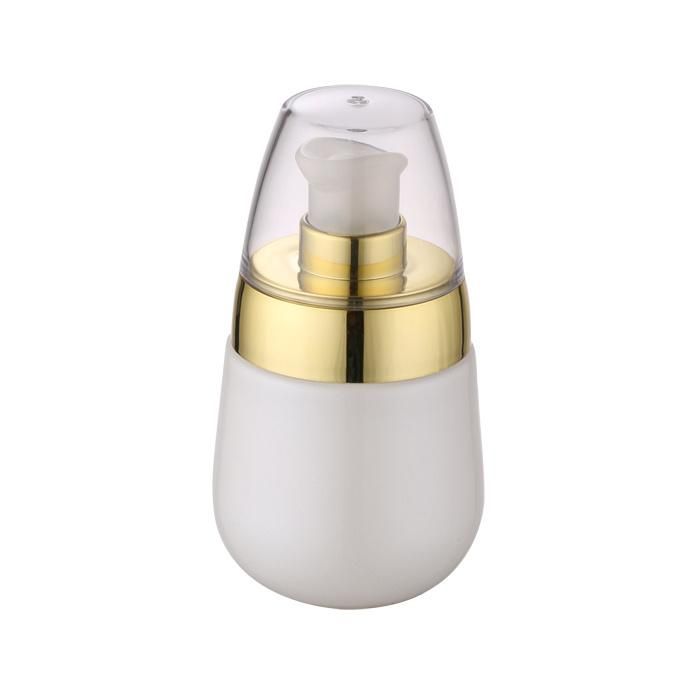 30ml 50ml 120ml 150ml Glass Cosmetic Bottle Unique Shape Lotion Container Rose Gold White Glass Lotion Bottles with Cap