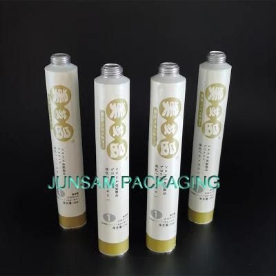 Shinning Dust Aluminum Tube Soft Metal Octagonal Cap Twist Shoulder Paint OEM Printing