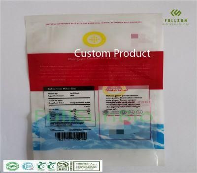 100% Biodegradable Food Packaging Bag Compound Three Side Sealing Custom Printed Compostable Freezer Vacuum Plastic Bag