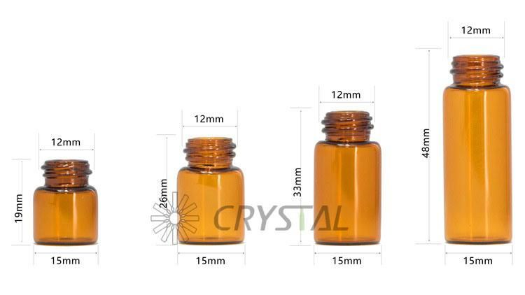 1ml 2ml 3ml Brown Glass Pharmaceutical Vial