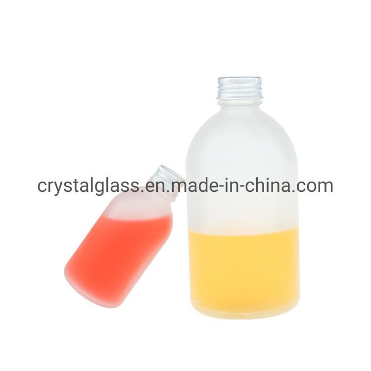 Custom Round Juice Glass Bottle 500ml Liquor Empty Glass Bottle for Juice