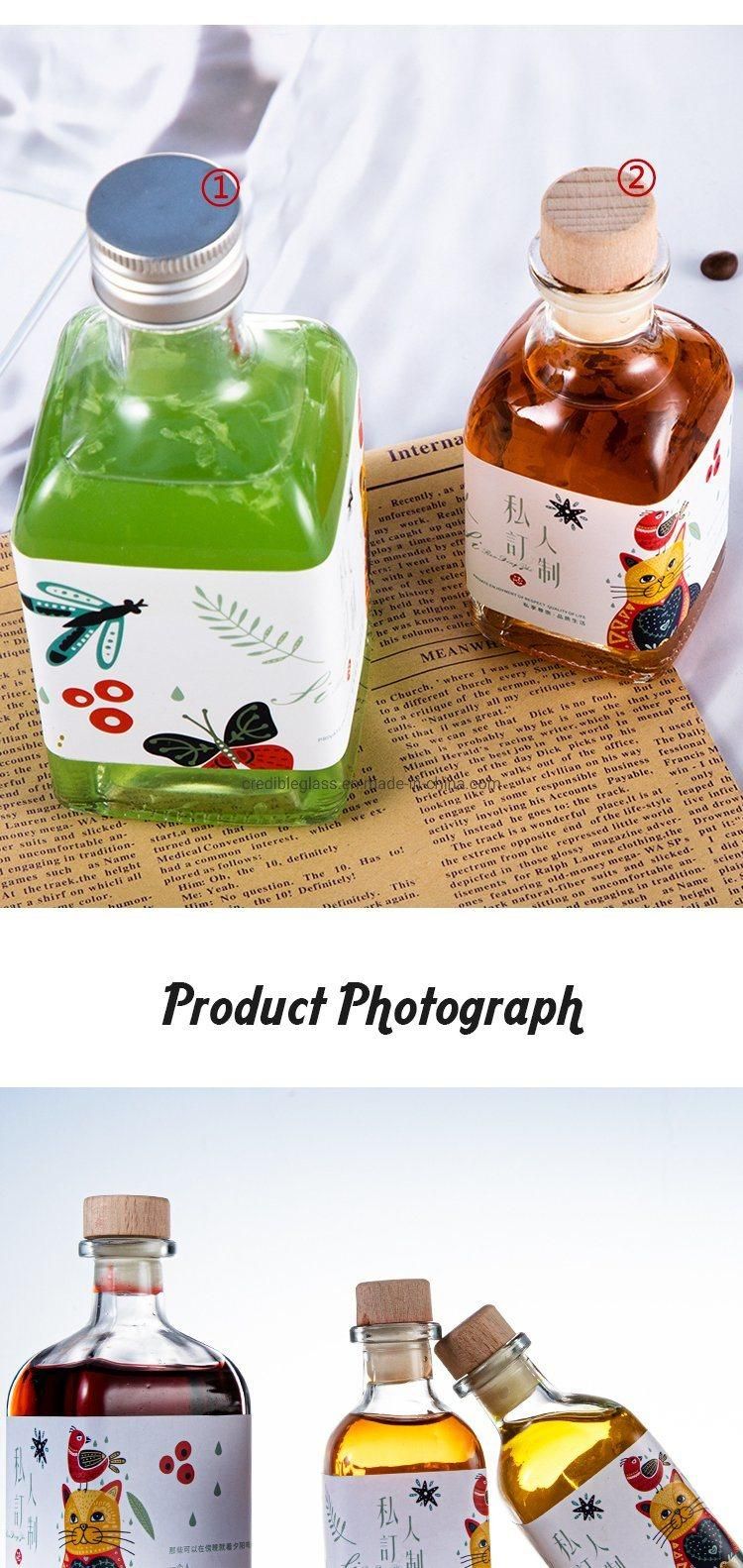 100ml 250ml 300ml 500ml Credible Customized Juice Milk Beverage Coffee Wine Mineral Drinking Glass Bottle