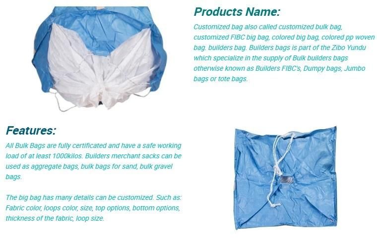 Super Big Bag/Waste Bag/Skip Big Bag/FIBC Bulk Bags/China PP Woven Sack Bags