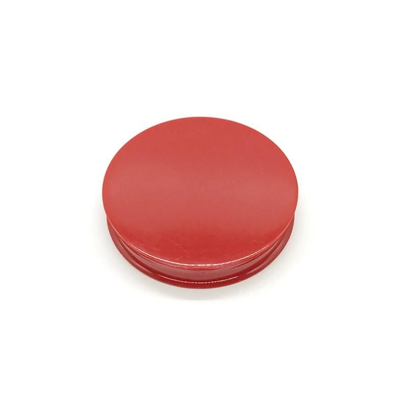 Empty Round Custom Red Plastic Compact Case for Pressed Powder Plastic Container Blush