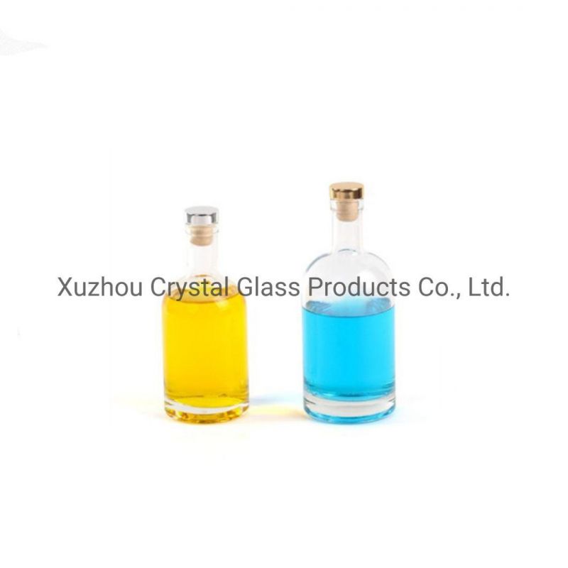 200ml Crystal Glass Glass Liquor Bottles with T-Top Polymer Lids