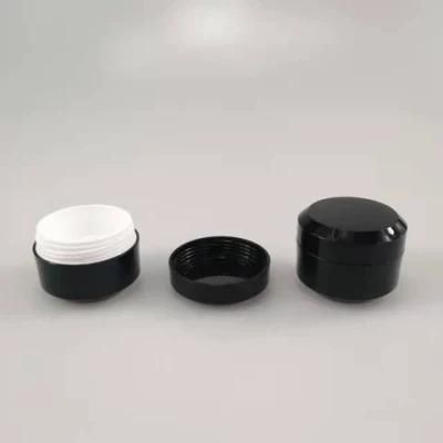 10g 20g Plastic Can Empty Cosmetic Container Black Cover Cream Lotion Can Bottle Cosmetic Sub Packaging Box