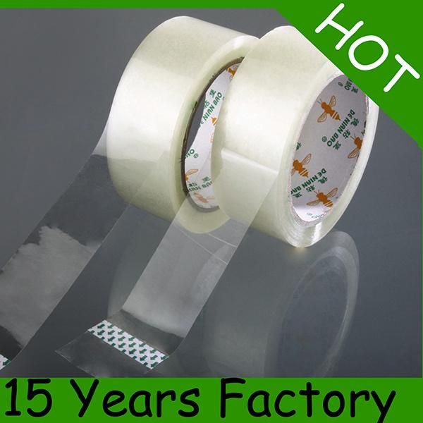 Super Clear Low Noise Jumbo Roll Transparent Color Printing BOPP OPP Self Adhesive Packing Tape Carton Sealing Tape for Packaging