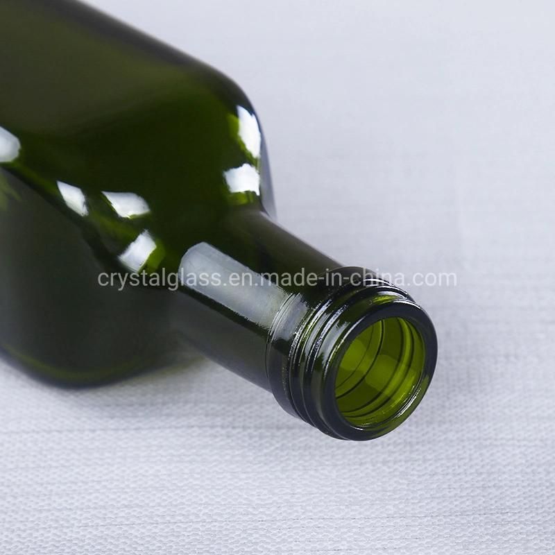 Olive Oil Bottle in Square Clear Glass for Oil, Vinegar, Syrup, Salad Dressing